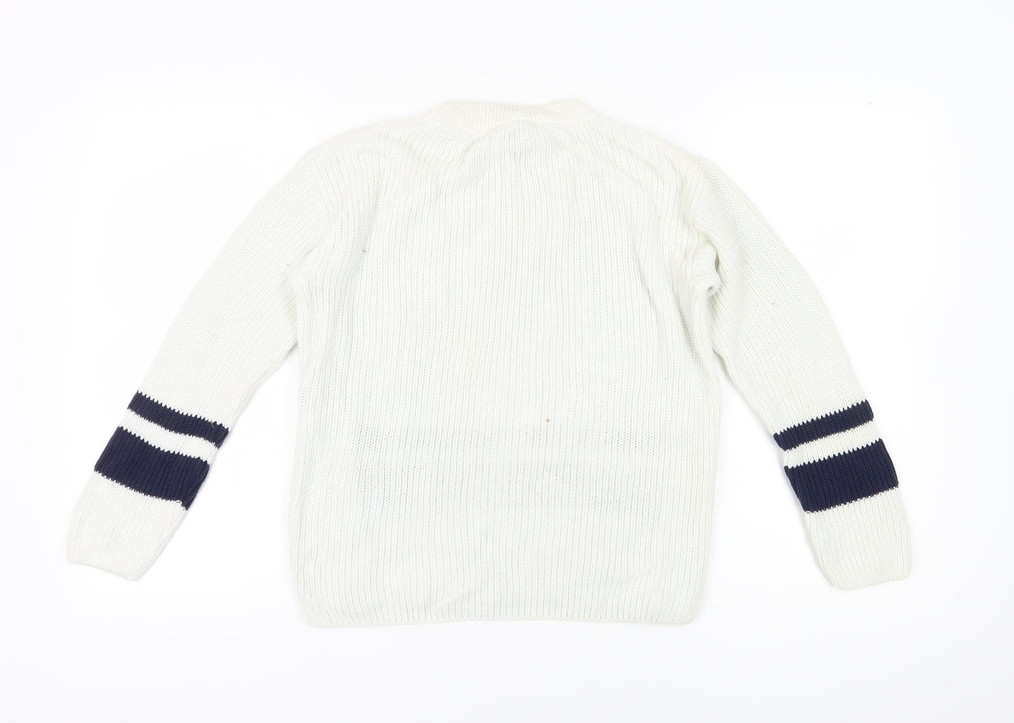Marks and Spencer Women's Ivory Striped Pullover S