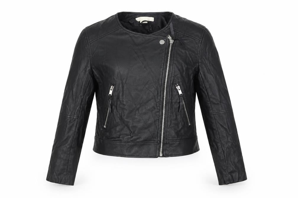 H&M Women's Black Motorcycle Jacket Size 10