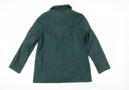 Back view of Zara girls’ green basic jacket 13-14 years collared