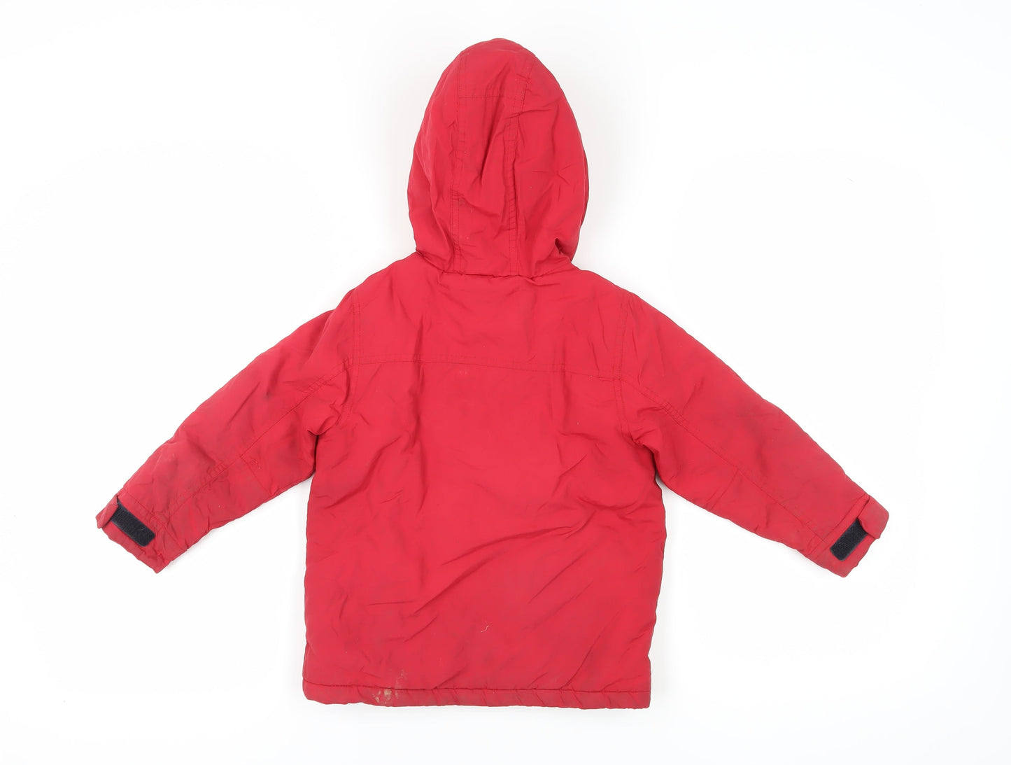 Next Boys Red Hooded Parka Jacket 4 Years
