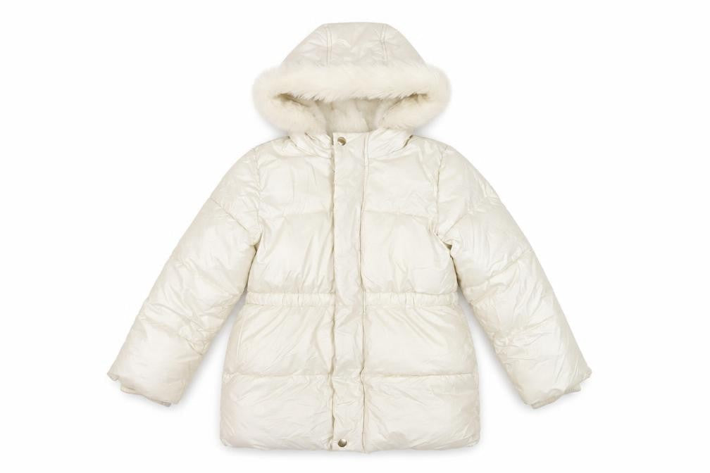 Marks & Spencer Girls White Puffer Jacket 7 Years, Winter Style