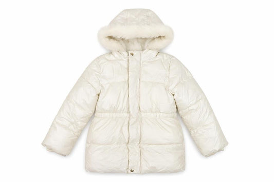 Marks & Spencer Girls White Puffer Jacket 7 Years, Winter Style