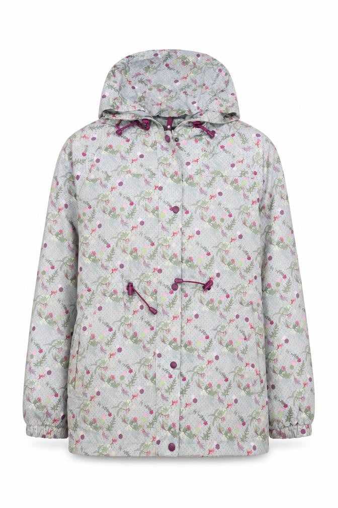 Trespass Women's Grey Floral Rain Coat Size M