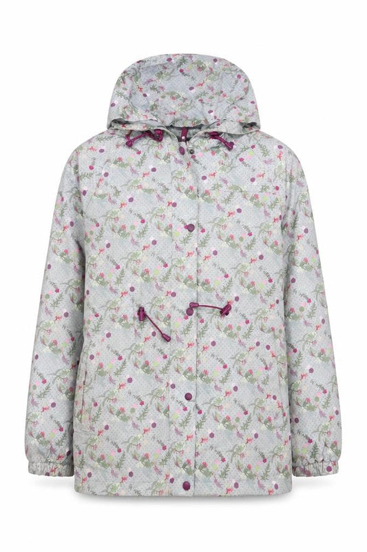 Trespass Women's Grey Floral Rain Coat Size M