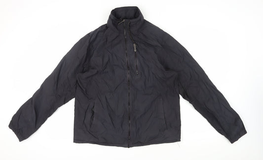 Urban Spirit Men's Black Nylon Jacket, Size L, Full Zip