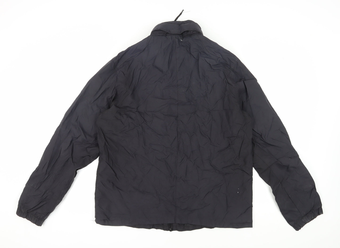 Urban Spirit Men's Black Nylon Jacket, Size L, Full Zip