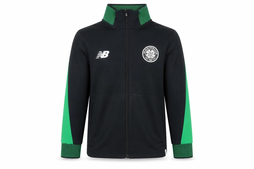 New Balance Boys Sweatshirt, Black and Green, 9-10 Years, Full Zip