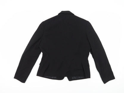 Next Women's Black Blazer, Size 12, Notch Lapel, Lined