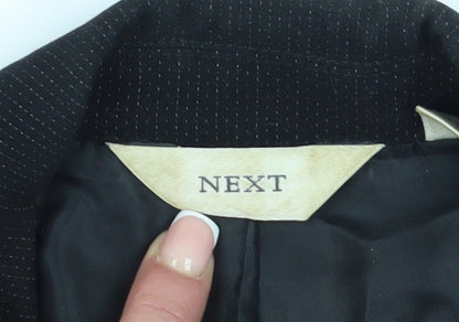 Next Women's Black Blazer, Size 12, Notch Lapel, Lined