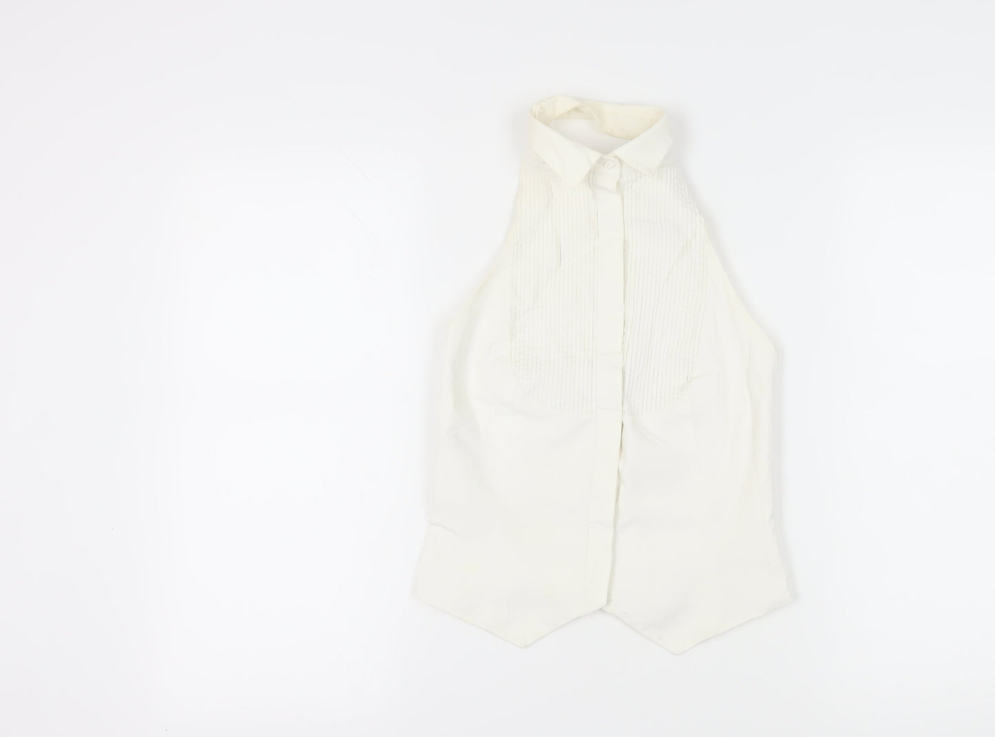 MNG Women's Ivory Camisole Blouse, M, Sleeveless, Elegant