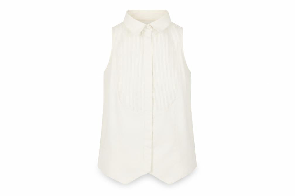 MNG Women's Ivory Camisole Blouse, M, Sleeveless, Elegant