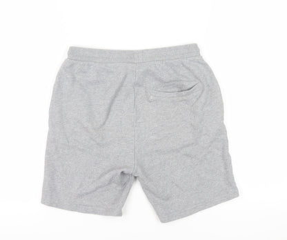 Back view of Russell Athletic Grey boys’ shorts 14-15 years athletic fit