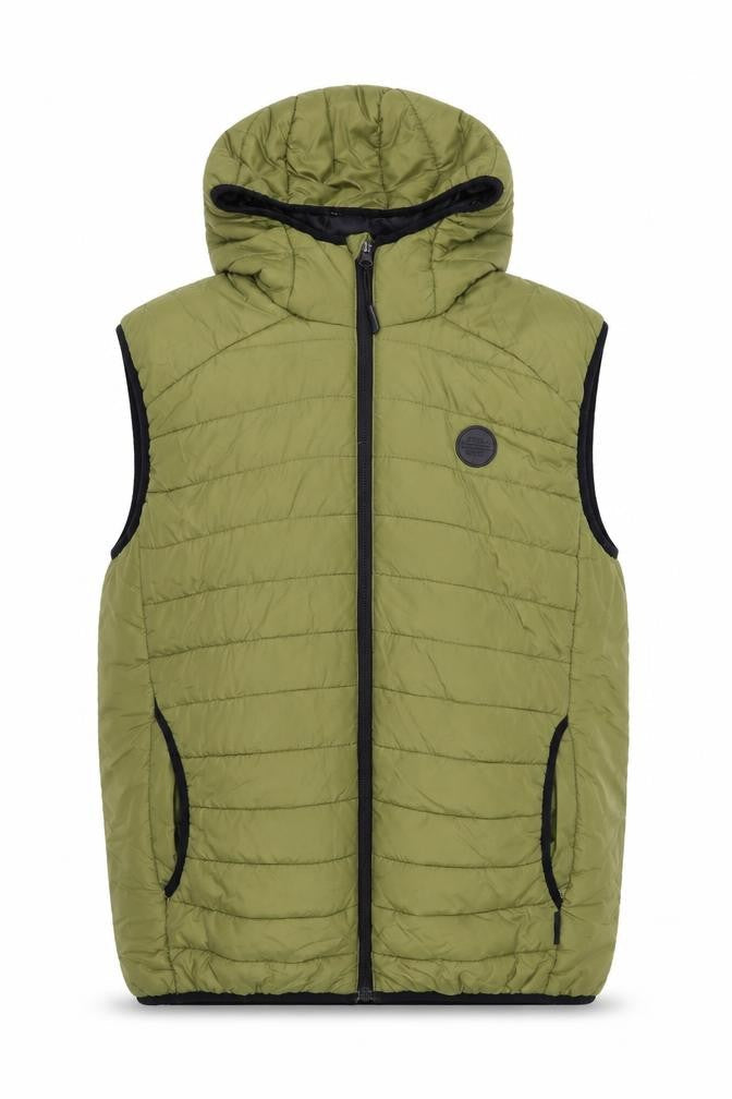D/Struct Men's Green Puffer Jacket, L, Hooded & Lightweight