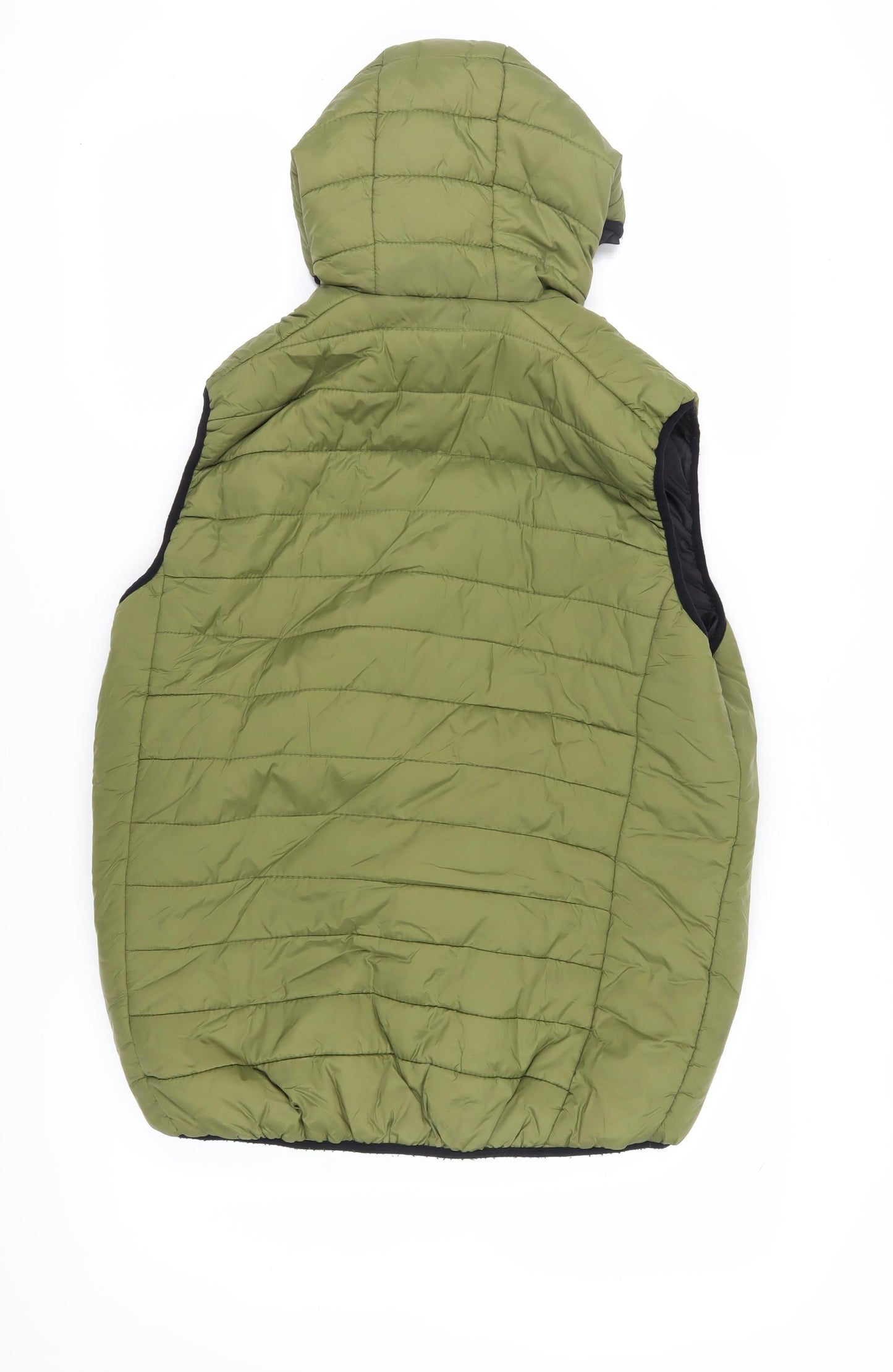 D/Struct Men's Green Puffer Jacket, L, Hooded & Lightweight