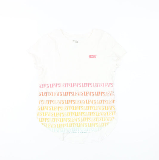 Levi's Girls White Graphic Print T-Shirt 10-11 Years