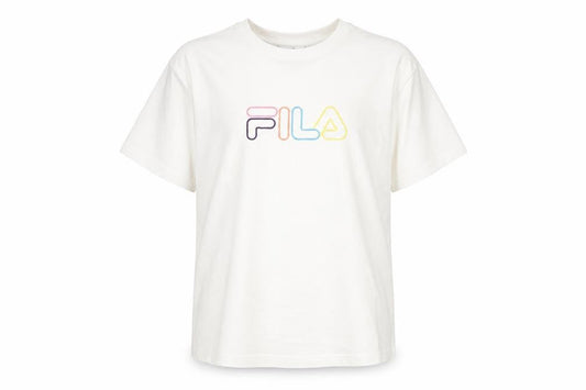Fila Women's White T-Shirt, L, Casual Spring/Summer Look