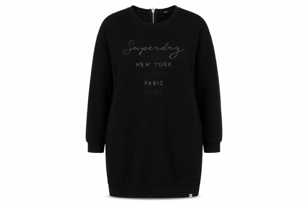 Superdry Women's Black T-Shirt Dress M