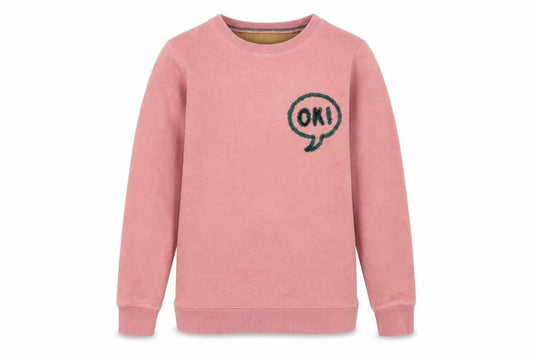 Front view of Mini Boden Pink girls’ sweatshirt 11-12 years
