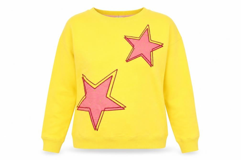 Next Women Yellow Star Sweatshirt Size 6