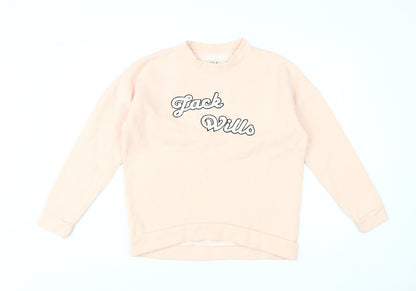 Jack Wills Women's Pink Pullover Sweatshirt Size 8