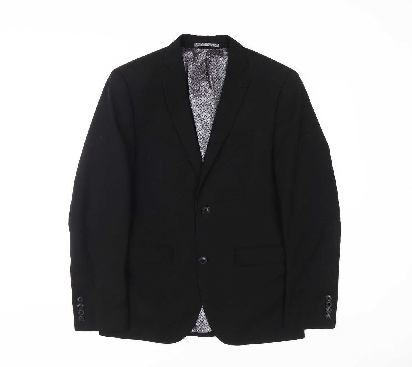 Next Men's Black Regular Fit Blazer Jacket 38R