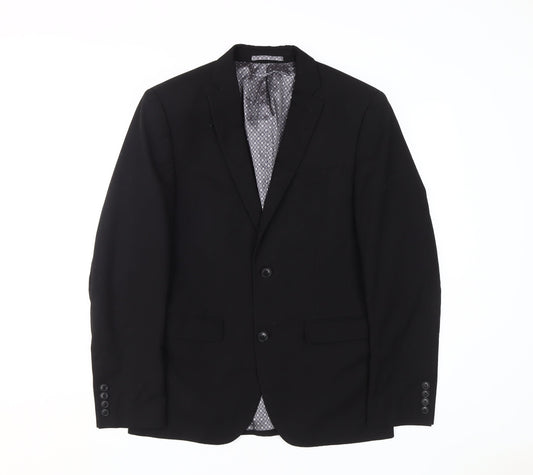 Next Men's Black Regular Fit Blazer Jacket 38R