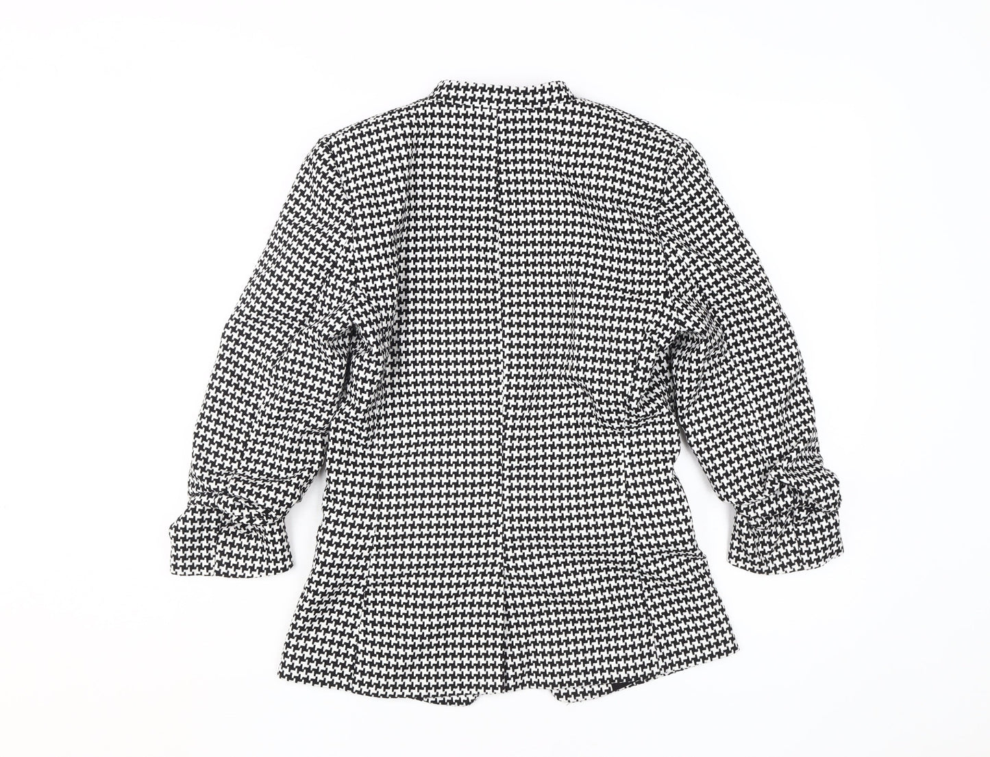 H&M Women's Black & White Check Blazer Size 6