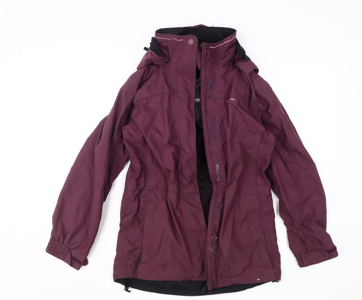 Craghoppers Women's Purple Rain Coat, Size 8, Hooded