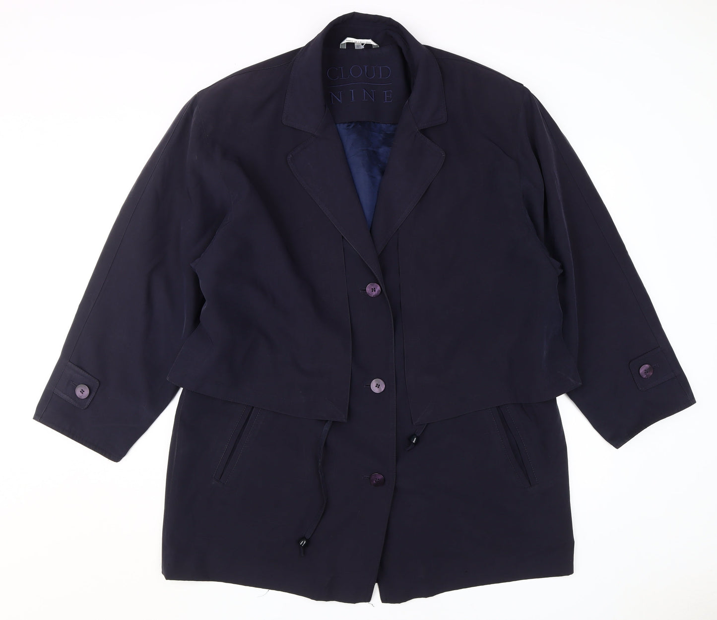 Cloud Nine Men's Blue Mid-Length Jacket Large