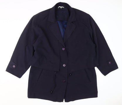Cloud Nine Men's Blue Mid-Length Jacket Large