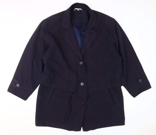 Cloud Nine Men's Blue Mid-Length Jacket Large