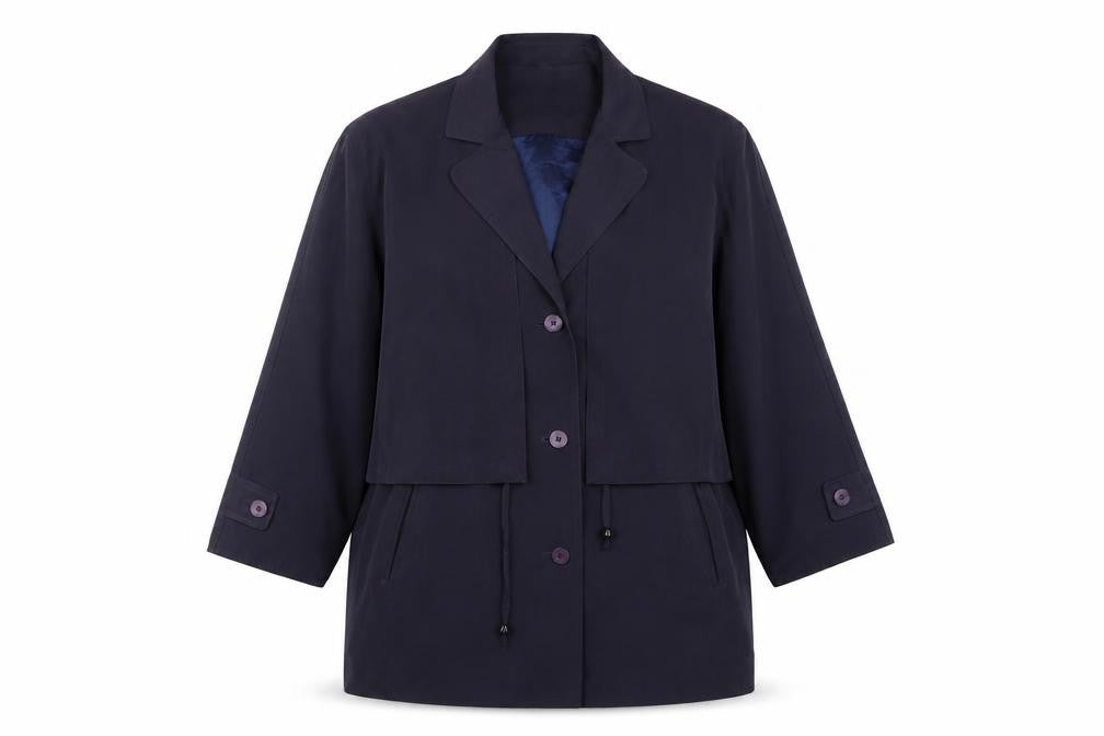Cloud Nine Men's Blue Mid-Length Jacket Large