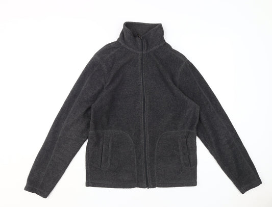 Canda Men's Grey Fleece Jacket, Size S, Full Zip