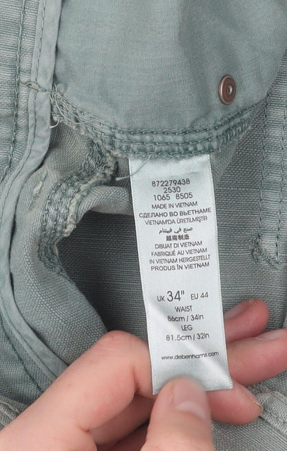 RJR.John Rocha Women's Green Chino Trousers, Size 34
