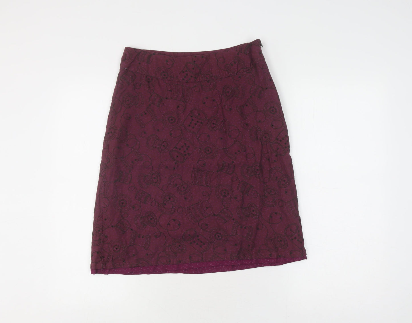 White Stuff Women's Purple Pencil Skirt UK Size 8