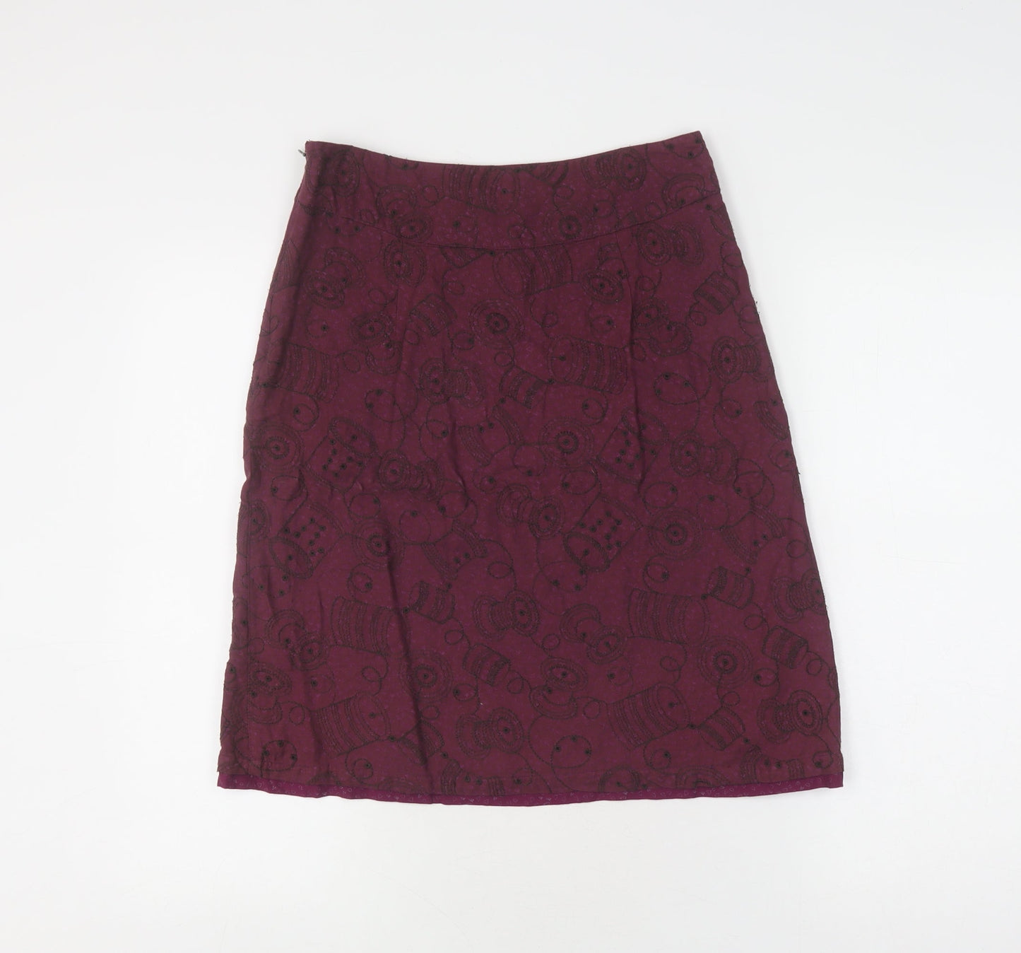 White Stuff Women's Purple Pencil Skirt UK Size 8