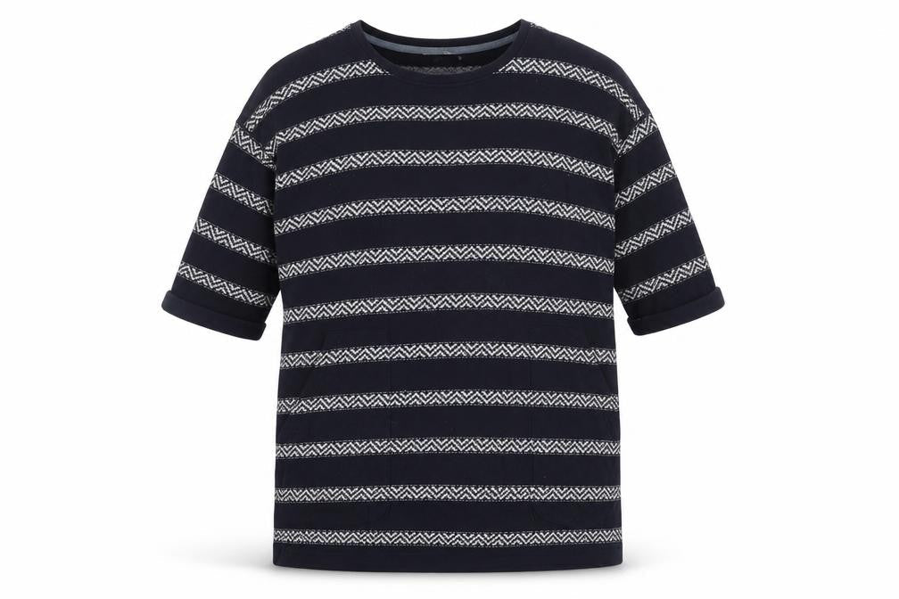 White Stuff Women's Black Striped Pullover Jumper Size 14