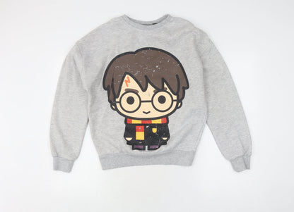 Preloved Harry Potter Women's Grey XS Pullover Sweatshirt - Front