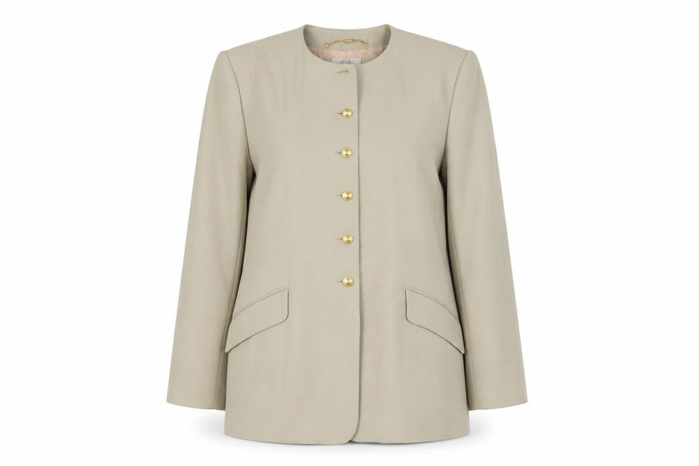 Viyella Beige Women's Blazer, Size 12 Wool Blend