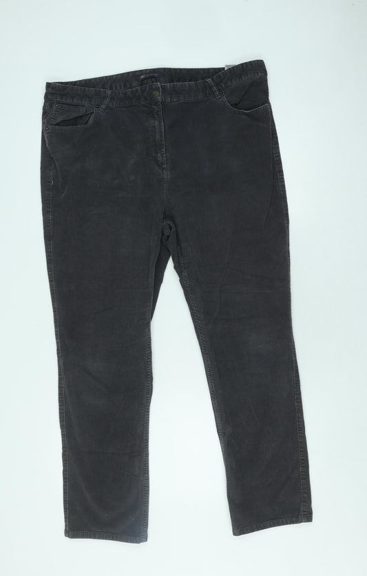 Marks and Spencer Women’s Grey Corduroy Trousers Size 20