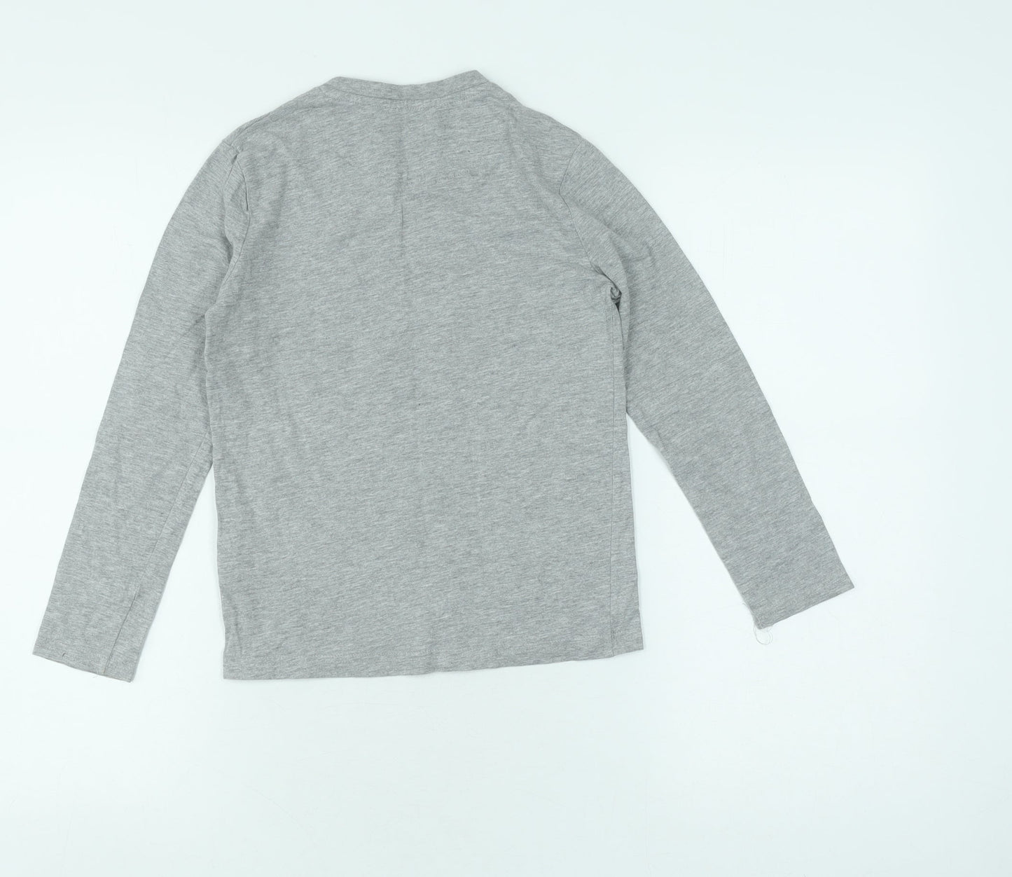 Ben Sherman Boys Grey Long Sleeve T-Shirt, Logo Design, Size 8-9