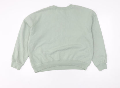 H&M Womens Green Pullover Sweatshirt Size 12