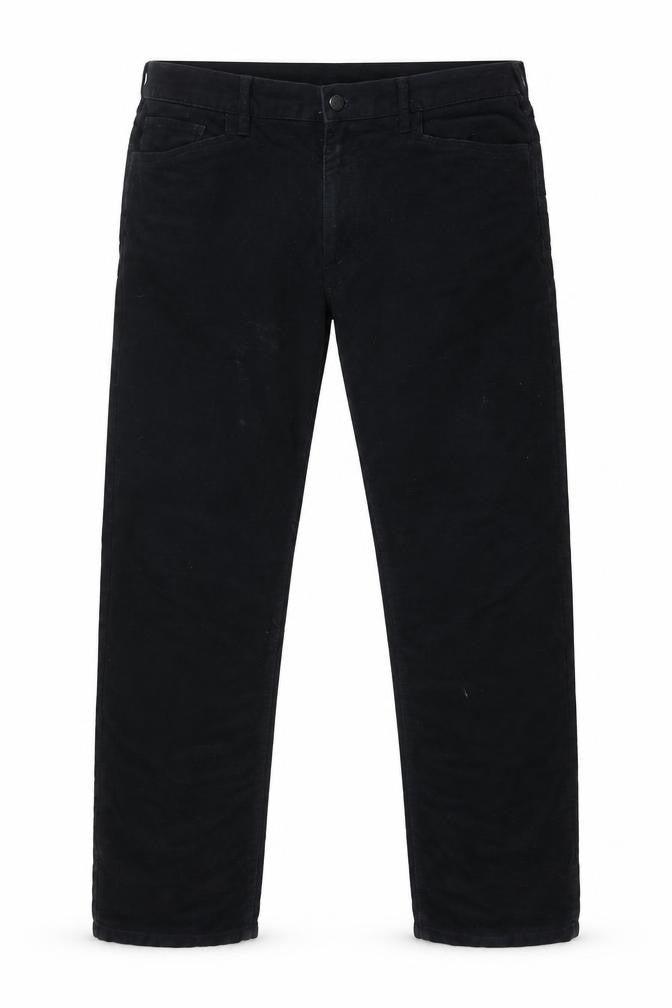 Marks & Spencer Men's Black Trousers, Size 42, Cotton Blend