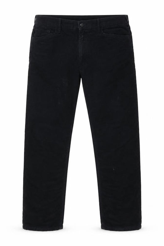 Marks & Spencer Men's Black Trousers, Size 42, Cotton Blend
