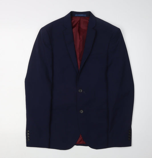 River Island Men's Blue Blazer Size 36R, Formal Jacket