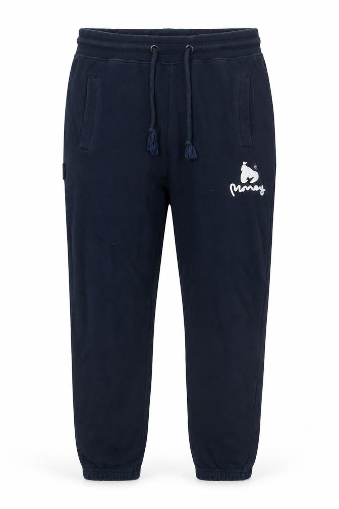 Money Men's Blue Joggers - Size S, Casual Cotton Comfort