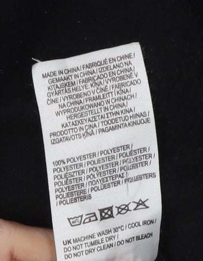 Brand and care label for Slazenger boys’ colourblock hoodie grey black 11-12 years