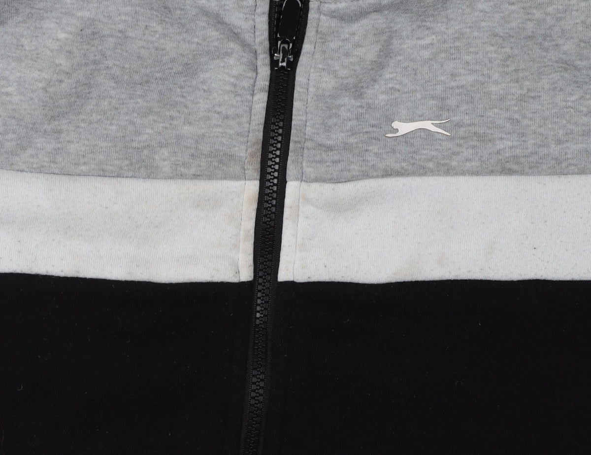 Additional view of Slazenger boys’ colourblock hoodie grey black 11-12 years
