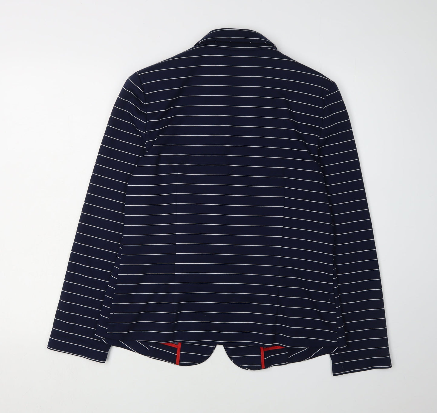 Isle Women's Blue Striped Suit Jacket Size 12