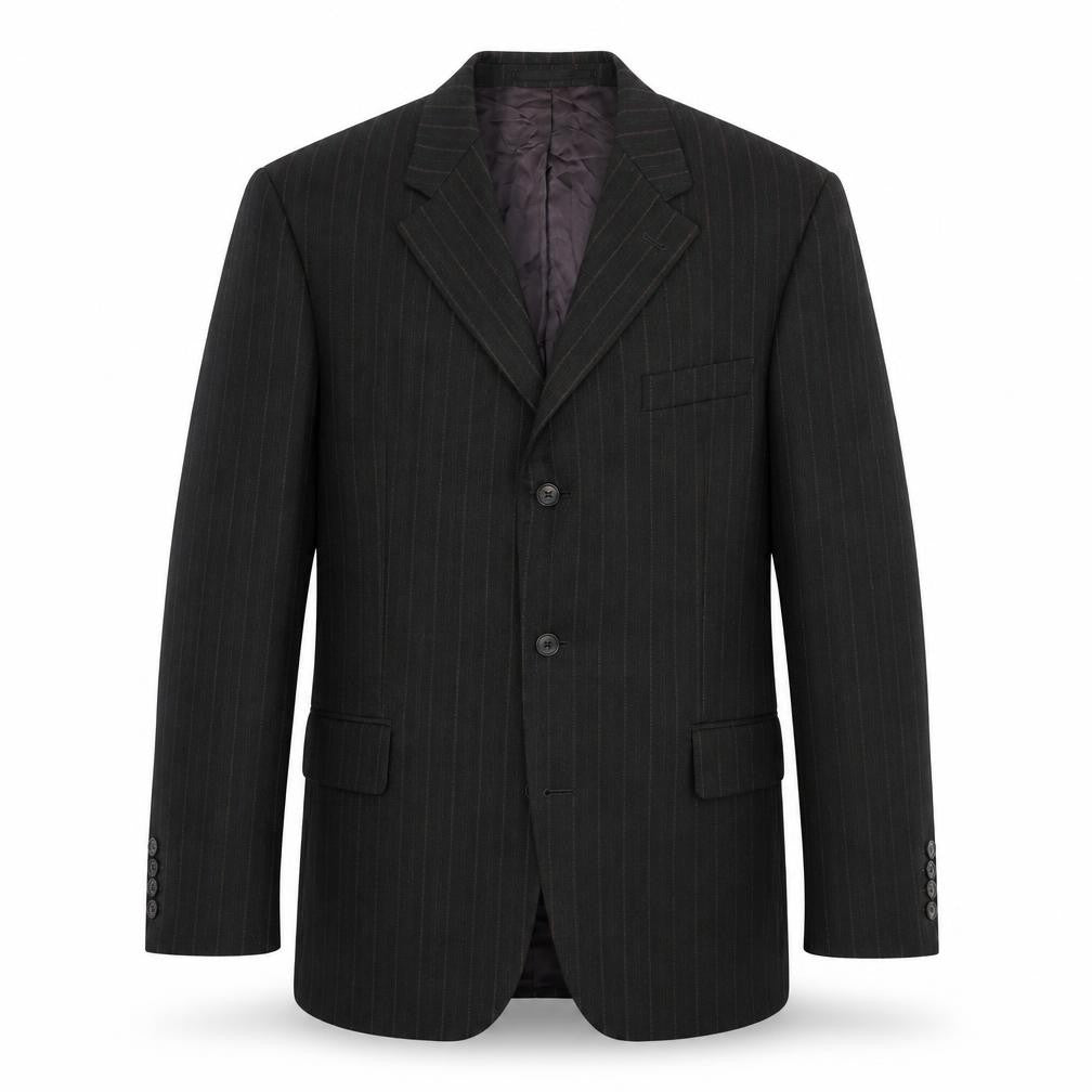 Michael Stewart Men's Black Striped Blazer 40S